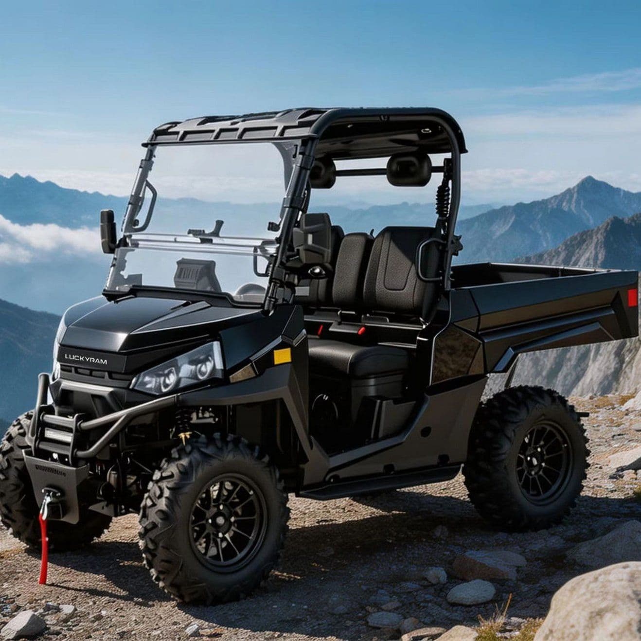 4WD UTV elétrico para Farm Ranch 14 polegadas pneus off road cama basculante de 350 kg