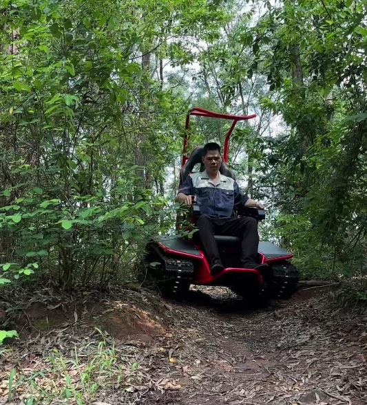 Cadeira de rodas de pista dupla com bateria de lítio 72V, adequada para ferramentas para todos os terrenos