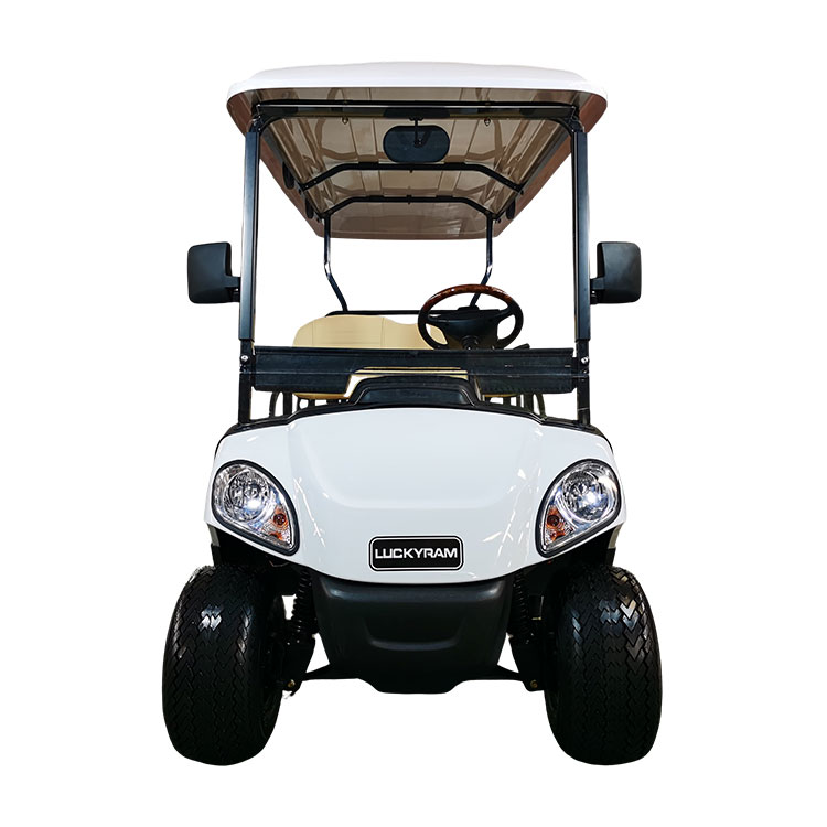 Carrinho de golfe elétrico de 4 lugares de alto alcance, equipado com bateria de lítio