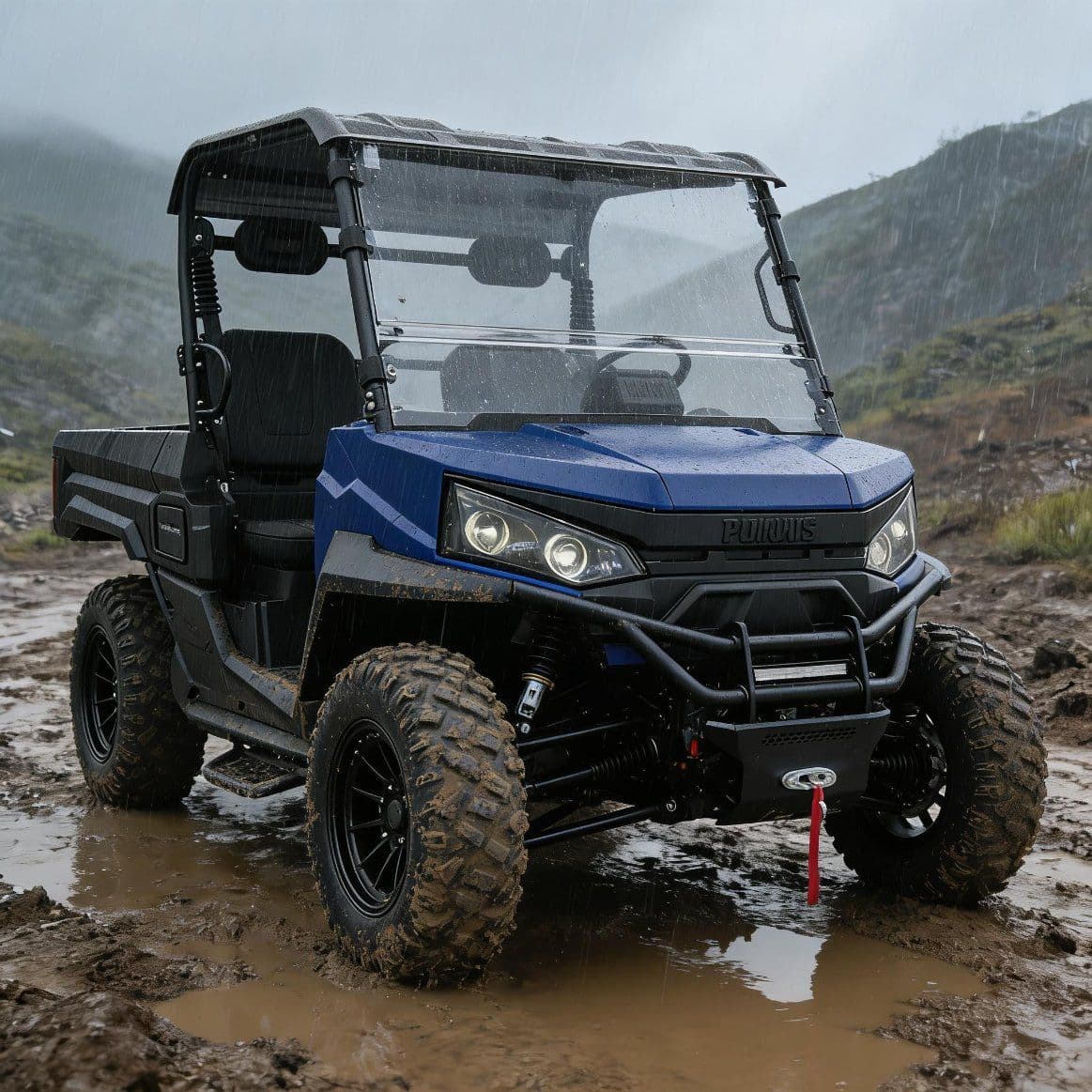 Sistema de inicialização sem chave PKE 10KW Motor CA Elétrico UTV 400A Controlador 80-100km Faixa 4WD