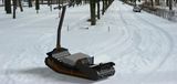 Poderoso utilitário de transporte de neve Snowfox rastreado para agricultores snowmobile elétrico