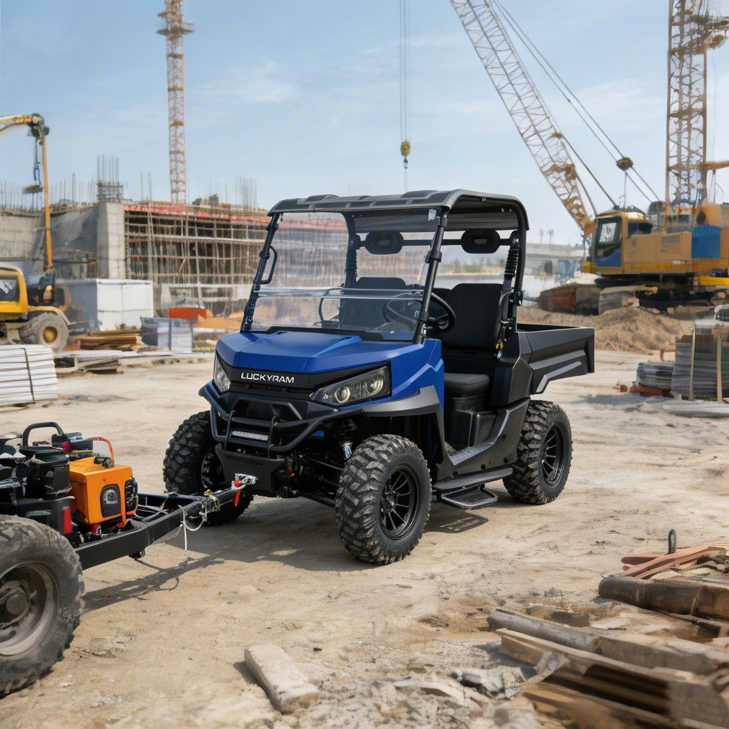 Motor CA 670kg do trabalho UTV 4WD 10KW do rancho que carrega o reboque 1000kg